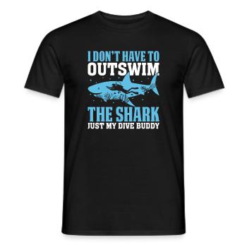 Shark Saying Shark Costume Drôle Shark Lover - T-shirt homme - noir - Devant - AI Model Male 178 light (178cm)