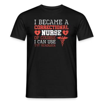 Gefängniskrankenpflege-design Für - T-shirt homme - noir - Devant - AI Model Male 178 light (178cm)