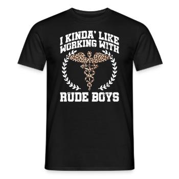 Gefängniskrankenpflege-design Für - T-shirt homme - noir - Devant - AI Model Male 178 light (178cm)