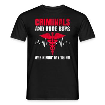Correctional Rn Design Für Forensische - T-shirt homme - noir - Devant - AI Model Male 178 light (178cm)