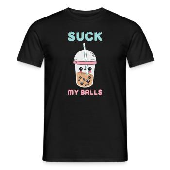 Bubble Tea Lustiger Kawaii Bubble Milk Boba Tee - Männer T-Shirt - Schwarz - Vorne - AI Model Male 178 light (178cm)