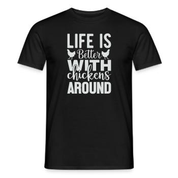 Amateur de poulet Éleveur de poulet - T-shirt homme - noir - Devant - AI Model Male 178 light (178cm)