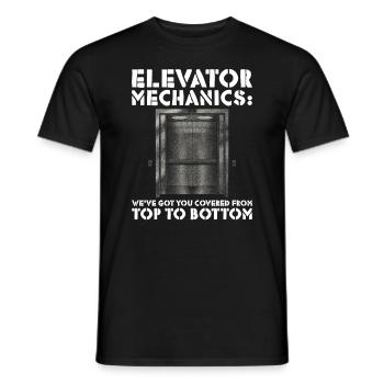 Aufzugsinstallateur-design Für Aufzugsmechaniker - T-shirt homme - noir - Devant - AI Model Male 178 light (178cm)