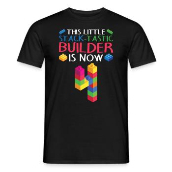 Blockgebäude 4 Jahre Jungendesign Für Kleine - Men's T-Shirt - black - Front - AI Model Male 178 light (178cm)