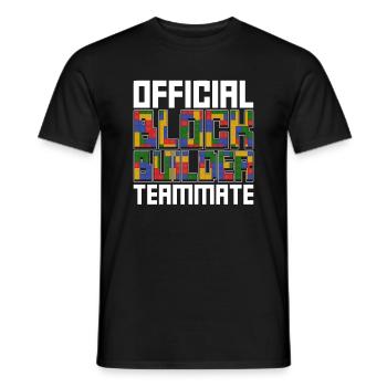 Kinderblock-gebäudedesign Zum Bauen Von - Men's T-Shirt - black - Front - AI Model Male 178 light (178cm)
