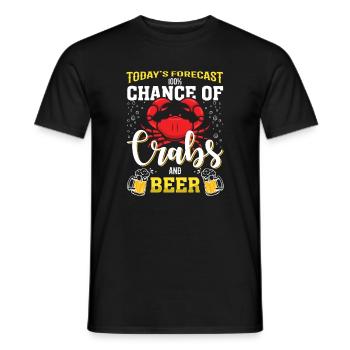 Crab Eating Crabs Lover Lobster Crabbing Seafood - Men's T-Shirt - black - Front - AI Model Male 178 light (178cm)