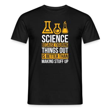 Science Chemistry Biology Teacher Physics - Men's T-Shirt - black - Front - AI Model Male 178 light (178cm)
