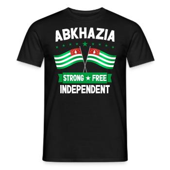 Abkhazia Strong Free Independent - Men's T-Shirt - black - Front - AI Model Male 178 light (178cm)