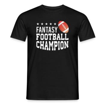 Fans de football américain Joueur de football Fantasy - T-shirt homme - noir - Devant - AI Model Male 178 light (178cm)