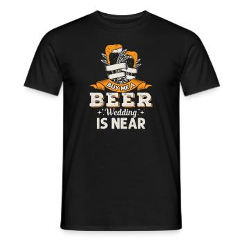 Funny Matching Bride & Groom Wedding Party Married - Men's T-Shirt - black - Front - AI Model Male 178 light (178cm)