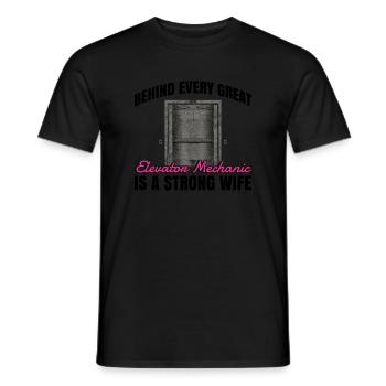 Aufzugsmechaniker-design Für Eine - Men's T-Shirt - black - Front - AI Model Male 178 light (178cm)