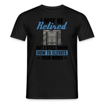 Pensioniertes Aufzugstechniker-design Für Einen - Men's T-Shirt - black - Front - AI Model Male 178 light (178cm)