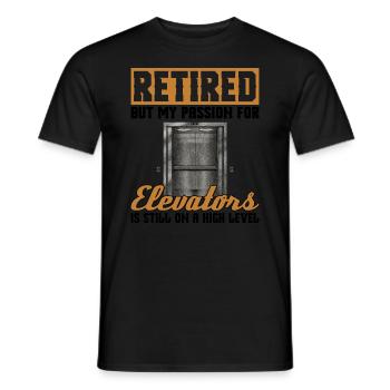 Pensionierter Aufzugstechniker Design Für Einen - Men's T-Shirt - black - Front - AI Model Male 178 light (178cm)