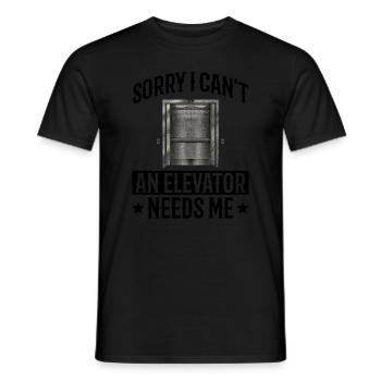 Aufzug Istaller Design Für Elvator Mechaniker - Men's T-Shirt - black - Front - AI Model Male 178 light (178cm)