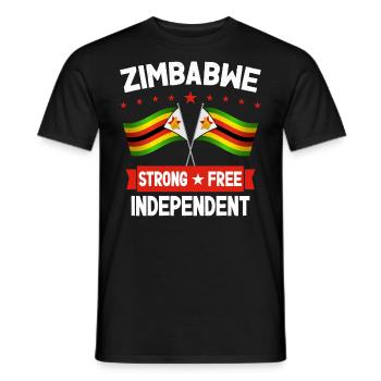 Zimbabwe - T-shirt homme - noir - Devant - AI Model Male 178 light (178cm)