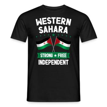 Sahara occidental - T-shirt homme - noir - Devant - AI Model Male 178 light (178cm)