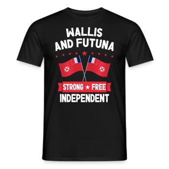 Wallis und Futuna - Männer T-Shirt - Schwarz - Vorne - AI Model Male 178 light (178cm)