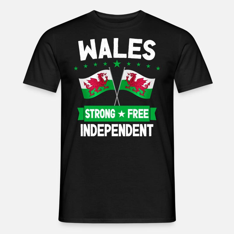 Wales - Männer T-Shirt - Schwarz