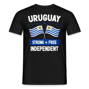 Uruguay - Männer T-Shirt - Schwarz - Vorne - AI Model Male 178 light (178cm)