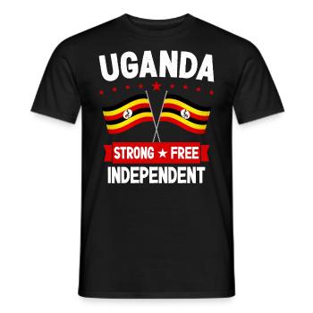 Uganda - Men's T-Shirt - black - Front - AI Model Male 178 light (178cm)