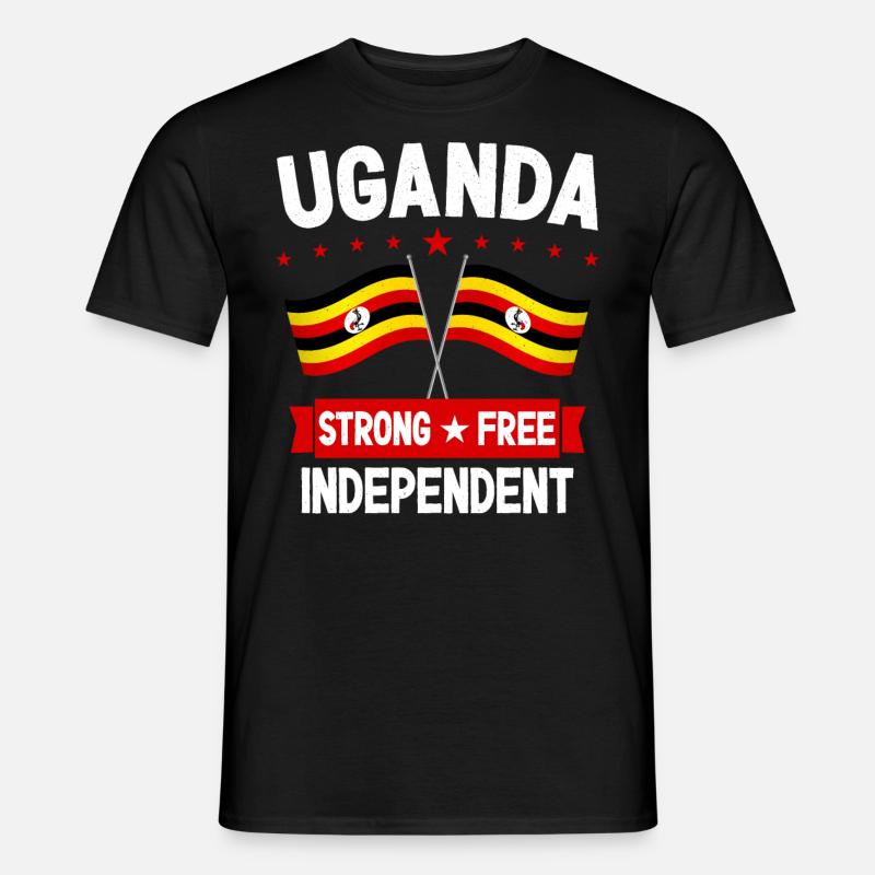 Uganda - Männer T-Shirt - Schwarz