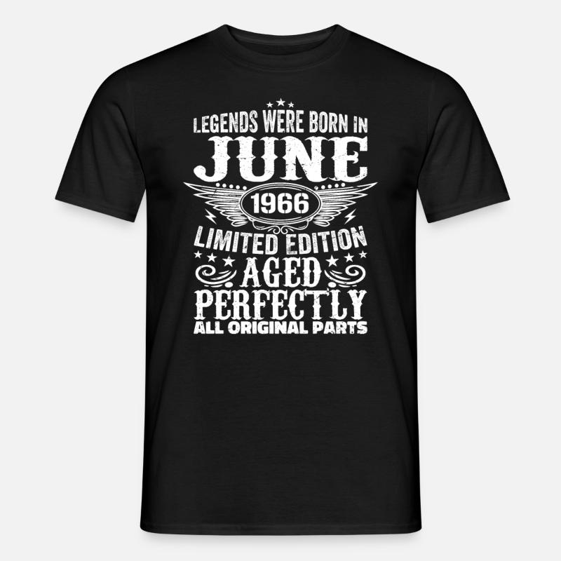 Juni 1966 Limited Edition Perfectly Aged 1966 Juni - Männer T-Shirt - Schwarz
