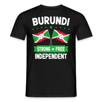 Burundi - Männer T-Shirt - Schwarz - Vorne - AI Model Male 178 light (178cm)