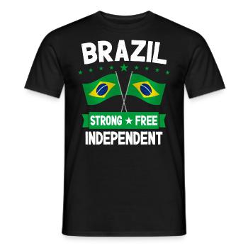Brasilien - Männer T-Shirt - Schwarz - Vorne - AI Model Male 178 light (178cm)