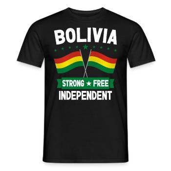 Bolivia - Men's T-Shirt - black - Front - AI Model Male 178 light (178cm)