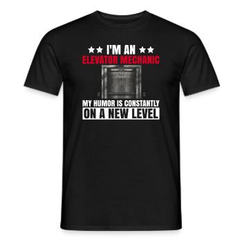 Aufzugsmechaniker-design Für Einen - Men's T-Shirt - black - Front - AI Model Male 178 light (178cm)