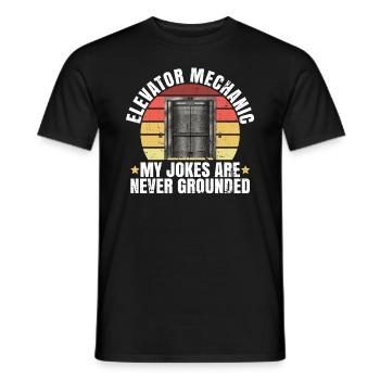 Aufzugsmechaniker-design Für Die Aufzugswartung - Männer T-Shirt - Schwarz - Vorne - AI Model Male 178 light (178cm)