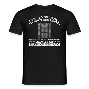 Pensionierter Aufzugsmechaniker Design Für Einen - T-shirt homme - noir - Devant - AI Model Male 178 light (178cm)