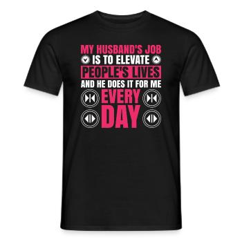 Aufzugsmechaniker-design Für Eine - Men's T-Shirt - black - Front - AI Model Male 178 light (178cm)
