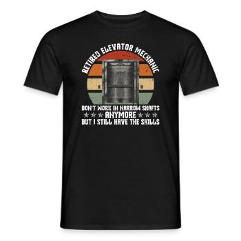 Pensionierter Aufzugsmechaniker Design Für Einen - T-shirt homme - noir - Devant - AI Model Male 178 light (178cm)