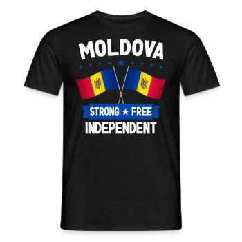 Moldova - Men's T-Shirt - black - Front - AI Model Male 178 light (178cm)