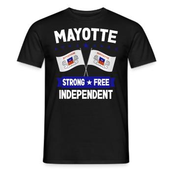Mayotte - Men's T-Shirt - black - Front - AI Model Male 178 light (178cm)