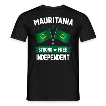 Mauritania - Men's T-Shirt - black - Front - AI Model Male 178 light (178cm)