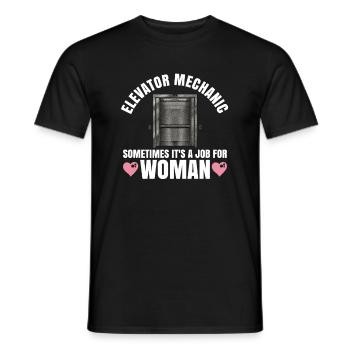 Aufzugsmechaniker-design Für Eine - Men's T-Shirt - black - Front - AI Model Male 178 light (178cm)