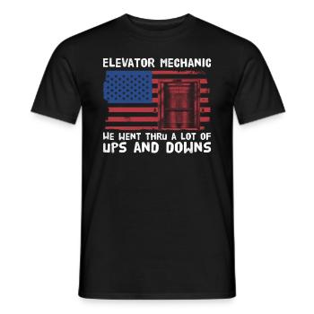 Aufzugsmechaniker-design Für Einen - T-shirt homme - noir - Devant - AI Model Male 178 light (178cm)