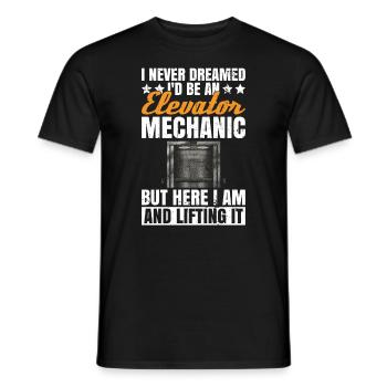 Aufzugstechniker-design Für Eine - Men's T-Shirt - black - Front - AI Model Male 178 light (178cm)