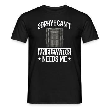 Entwurf Eines Aufzugsinstallateurs Für Einen - Männer T-Shirt - Schwarz - Vorne - AI Model Male 178 light (178cm)