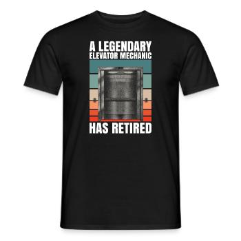 Pensioniertes Aufzugsmechaniker-design Für - Men's T-Shirt - black - Front - AI Model Male 178 light (178cm)