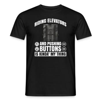 Aufzugstechniker-design Für - T-shirt homme - noir - Devant - AI Model Male 178 light (178cm)
