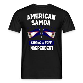 American Samoa - Men's T-Shirt - black - Front - AI Model Male 178 light (178cm)
