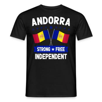 Andorra - Männer T-Shirt - Schwarz - Vorne - AI Model Male 178 light (178cm)