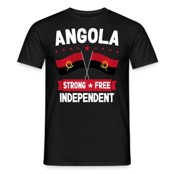 Angola - T-shirt homme - noir - Devant - AI Model Male 178 light (178cm)