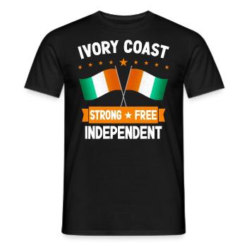 Ivory Coast - Men's T-Shirt - black - Front - AI Model Male 178 light (178cm)