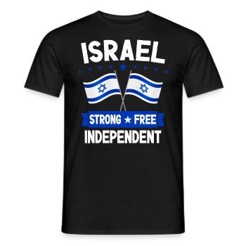 Israel - Men's T-Shirt - black - Front - AI Model Male 178 light (178cm)