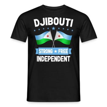Dschibuti - Männer T-Shirt - Schwarz - Vorne - AI Model Male 178 light (178cm)