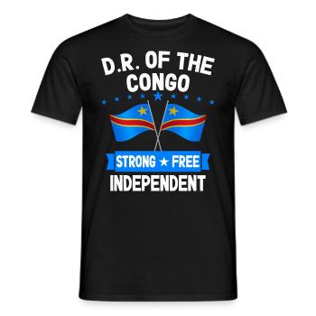 Demokratische Republik Kongo - Männer T-Shirt - Schwarz - Vorne - AI Model Male 178 light (178cm)